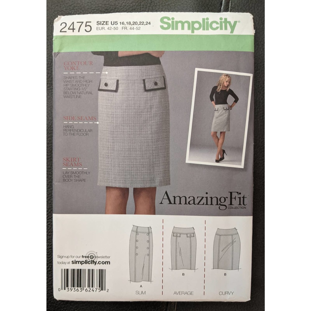 UNCUT Simplicity 2475 Skirt Size 16-24 Amazing Fit